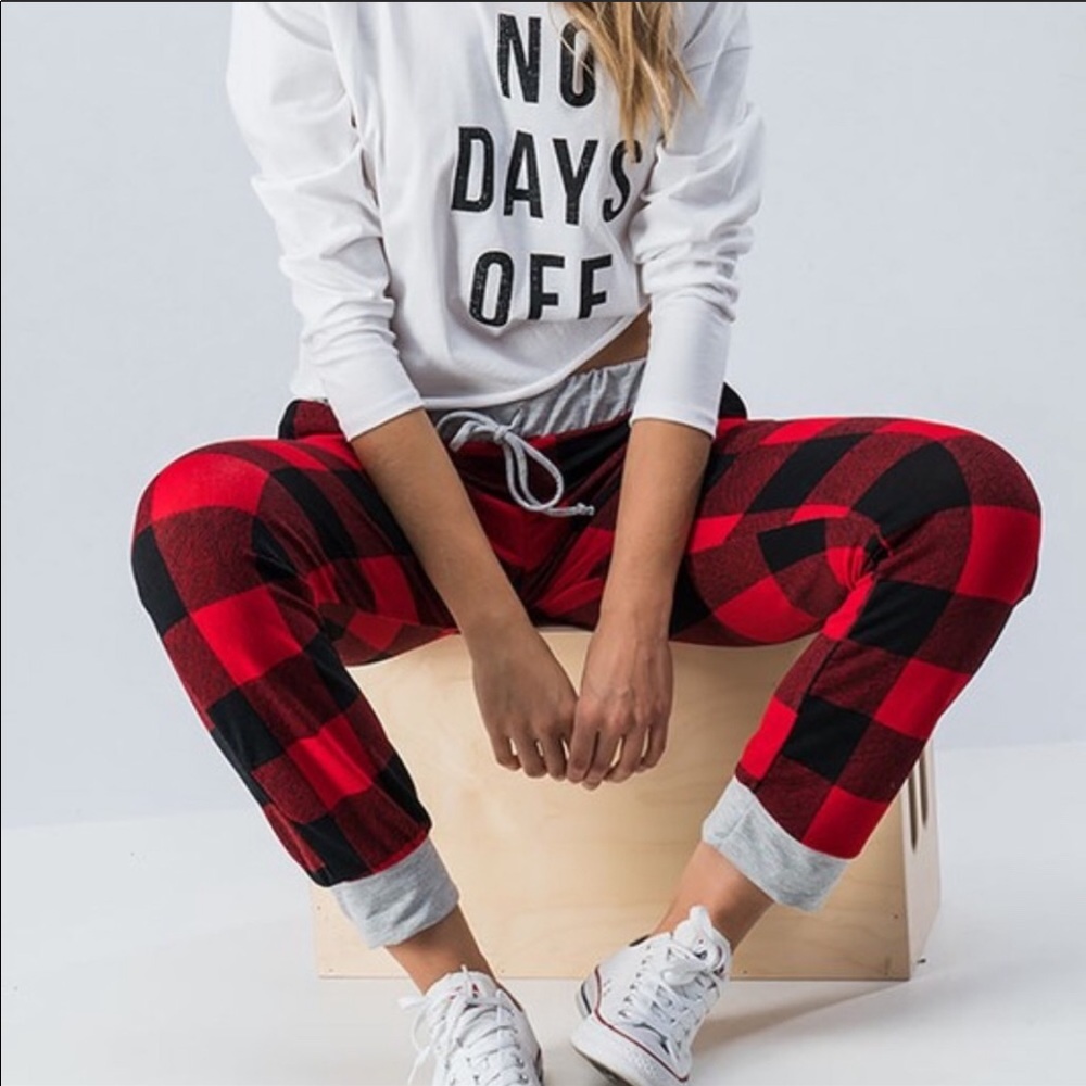 Buffalo plaid joggers pants - Picture 2 of 4